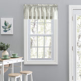 Plaza Stripe Ticking Stripe Tier Curtain - Sage